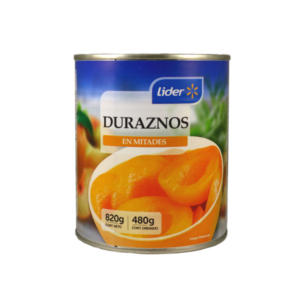 Duraznos al jugo en mitades